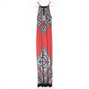 Valerie Bertinelli Pink White Medallion Print Maxi Dress – Size 4